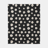 Blooming Floral Pattern Black Fleece (3 Sizes) (Voorkant)