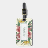 Blooming Flowers Floral Bagagelabel (Voorkant verticaal)