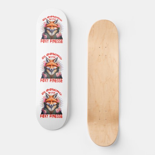Blooming Fox Mode esthetisch Skateboard (Voorkant)