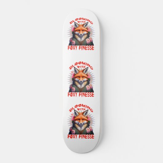 Blooming Fox Mode esthetisch Skateboard (Voorkant)