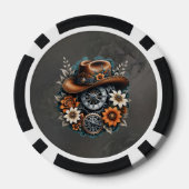 Blooming Gears: Steampunk cowboystijl. Poker Chips (Achterkant)