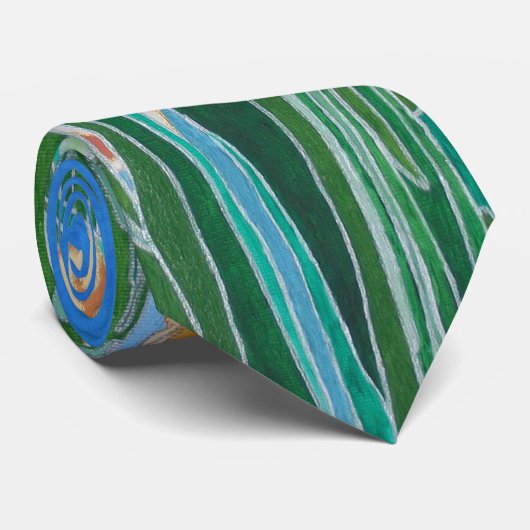 Blooming Golden Daffodils Bold Line Art Stropdas (Opgerold)