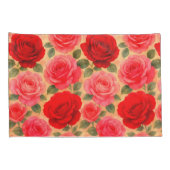 Blooming Grace – Watercolor Rose Harmony Kussensloop (Achterkant-Rechts)