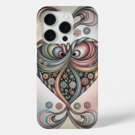 Blooming Heart - Gewatteerde papieren kunstinspira iPhone 15 Pro Case