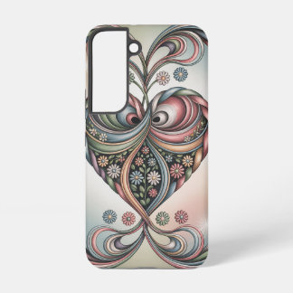 Blooming Heart - Gewatteerde papieren kunstinspira Samsung Galaxy Hoesje