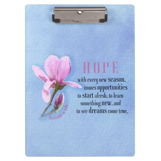 Blooming Hope Klembord (Voorkant)