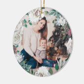 Blooming Joy Floral Christmas Foto Ornament (Links)