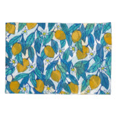 Blooming Lemon: Waterverf bloemenontwerp. Kussensloop (Achterkant)