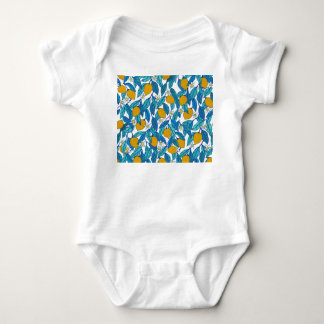Blooming Lemon: Waterverf bloemenontwerp. Romper