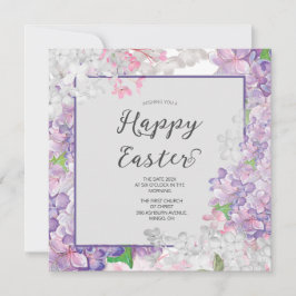 Blooming Lilacs Happy Paast Holiday Kaart