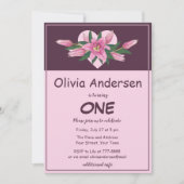 Blooming Lily Élégante Invitation Anniversaire (Devant)