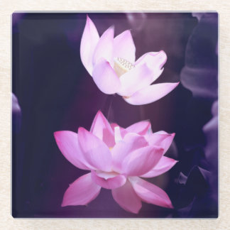 Blooming Lotus Flower Glazen Onderzetter