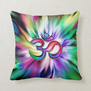 Blooming Lotus Flower Rainbow OM Kussen