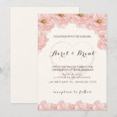 Blooming Love: A Floral Wedding Invitation Kaart (Voorkant / Achterkant)
