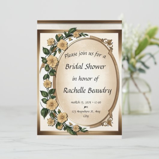 Blooming Love - Custom Bridal shower Invitations (Debout devant)