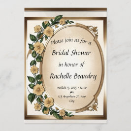 Blooming Love - Custom Bridal shower Invitations Kaart