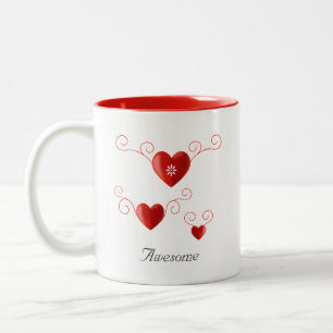 Blooming Love Heart Tweekleurige Koffiemok