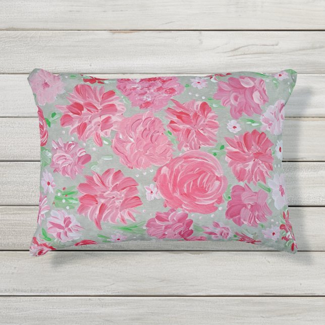 Blooming Love Outdoor Accent Coussin 12'x16' (Devant)