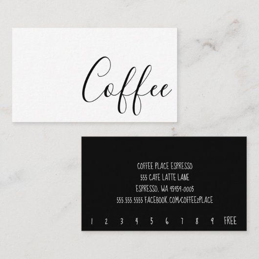 Blooming Loyalty Coffee Punch Loyalty Card (Voorkant / Achterkant)