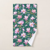 Blooming magnolia bad handdoek (Handdoek)