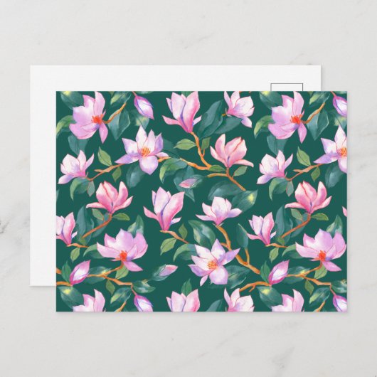 Blooming magnolia briefkaart (Voorkant / Achterkant)
