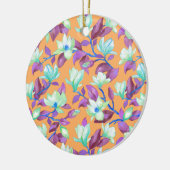 Blooming magnolia op vanilla sky keramisch ornament (Links)