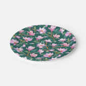 Blooming magnolia papieren bordje (Gekanteld)