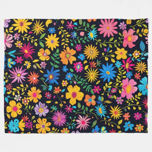 Blooming Mooi design 60x80 Fleece Deken (Voorkant (Horizontaal))