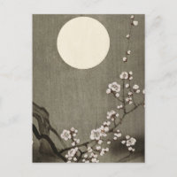 Blooming Plum Blossom op Full Moon door Ohara Koso