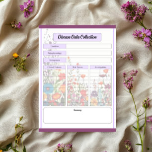 Blooming Purple Garden _ Ziektegegevensverzameling Notitieblok