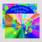 Blooming Rainbow Flowers voor 17e verjaardag (Voorkant / Achterkant)