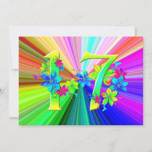 Blooming Rainbow Flowers voor 17e verjaardag