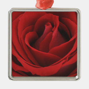 Blooming Red Rose Metalen Ornament