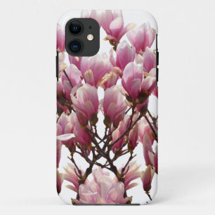 Blooming roze Magnolias Spring Flower iPhone 11 Hoesje