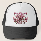 Blooming roze Magnolias Spring Flower Trucker Pet (Voorkant)