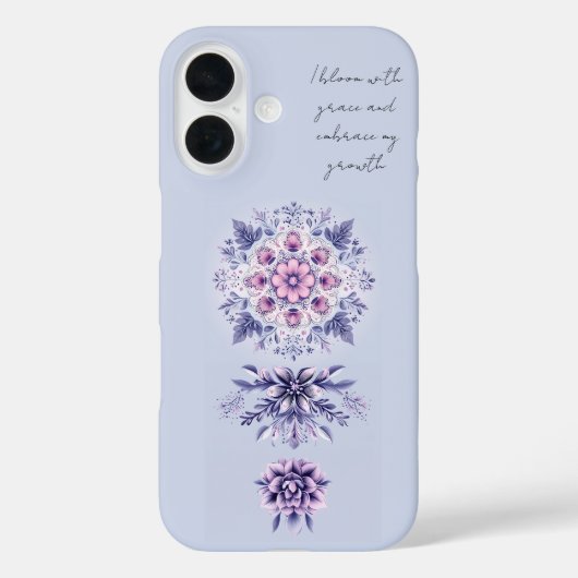 Blooming Serenity Mandala iPhone 16 Coque (Verso)