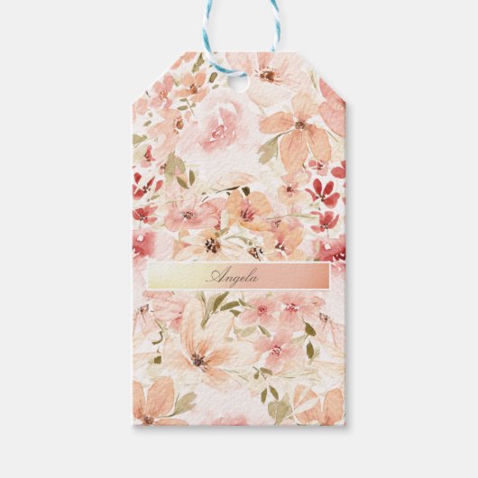 Blooming Spring Flowers Cadeaulabel (Voorkant)
