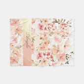 Blooming Spring Flowers Fleece Deken (Voorkant (Horizontaal))