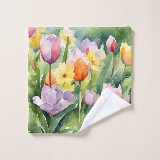 Blooming spring time Flowers Washandje (Wasdoekje)