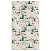 Blooming Succulents Patroon Klein Cadeauzakje (Achterkant)