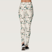 Blooming Succulents Patroon Leggings (Achterkant)