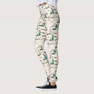 Blooming Succulents Patroon Leggings