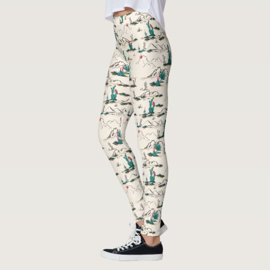 Blooming Succulents Patroon Leggings (Links)