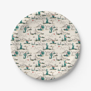 Blooming Succulents Patroon Papieren Bordje