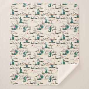 Blooming Succulents Patroon Sherpa Deken