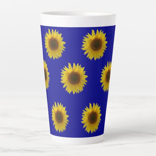 Blooming Sunflower Latte Mok (Voorkant)