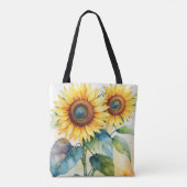 Blooming Sunshine Canvas Canvas tas (Achterkant)