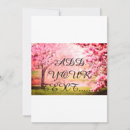 Blooming trees Pinkish BLOOmish  Save The Date (Voorkant)