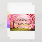 Blooming trees Pinkish BLOOmish  Save The Date (Voorkant / Achterkant)