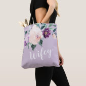 Blooming van botanisch paars gepersonaliseerd tas  (Dichtbij)